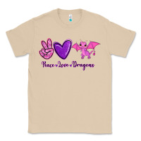 Mushroom Peace Love Dragons Classic Tee - RanaPortraitStore