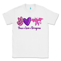 White Peace Love Dragons Classic Tee - RanaPortraitStore