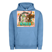 Pigment Pebble Blue Easter Day He is risen 20oz skinny Urban Hoodie - LillyAllenDesigns