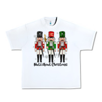 White Nuts About Christmas Urban Heavy Tee - MaliasSmallBusiness