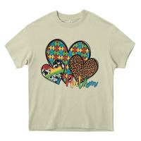 Mossy autism hearts leopard cowhide Heavy Core Tee - Artiststas
