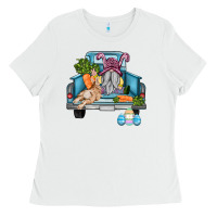 Easter Truck With Gnome And Rabbit Ladies Tee | Teevron