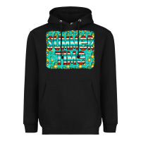 Black summer time glitter pineable Heavyweight Hoodie - CowCowDesign