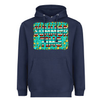 Navy summer time glitter pineable Heavyweight Hoodie - CowCowDesign