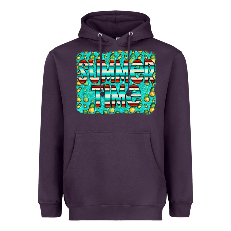 Summer Time Glitter Pineable Heavyweight Hoodie by CowCowDesign | Teevron