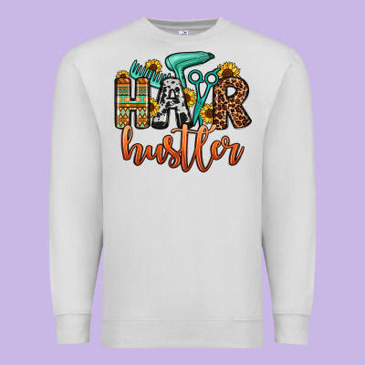 Hair Hustler Premium Sweatshirt Designed By Oliviacreatesart