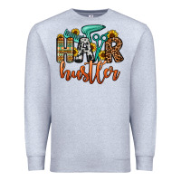 Heather Grey hair hustler Premium Sweatshirt - OliviaCreatesArt
