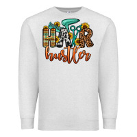 Oatmeal Heather hair hustler Premium Sweatshirt - OliviaCreatesArt