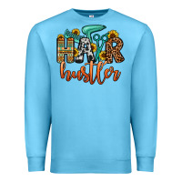 Ocean Blue hair hustler Premium Sweatshirt - OliviaCreatesArt