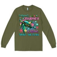 Army Green everyone's journey is different trust the flow Long Sleeve Tee - Artiststas