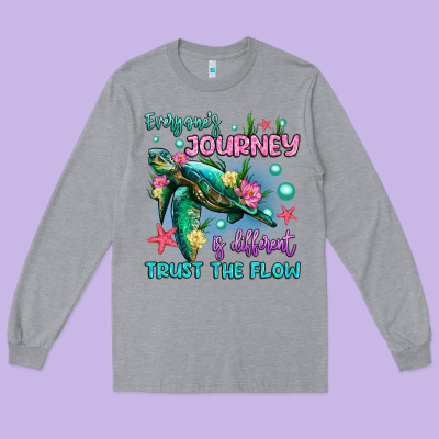 Everyone's Journey Is Different Trust The Flow Long Sleeve Tee Designed By Artiststas