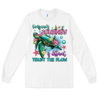 White everyone's journey is different trust the flow Long Sleeve Tee - Artiststas