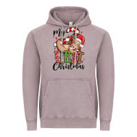 Vintage Zinc my first christmas cute christmas sloth Vintage Hoodie - MaliasSmallBusiness
