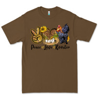 Cacao peace love rooster Premium Tee - LillyAllenDesigns