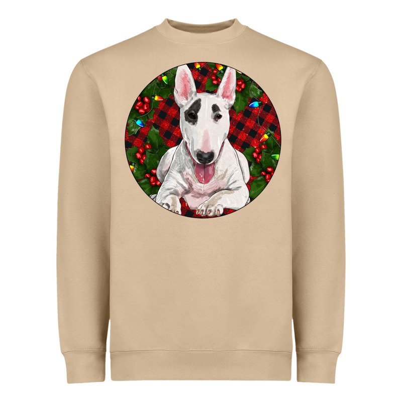 Christmas Bull Terrier Heavyweight Sweatshirt by RanaPortraitStore | Teevron
