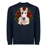 Navy Christmas Bull Terrier Heavyweight Sweatshirt - RanaPortraitStore