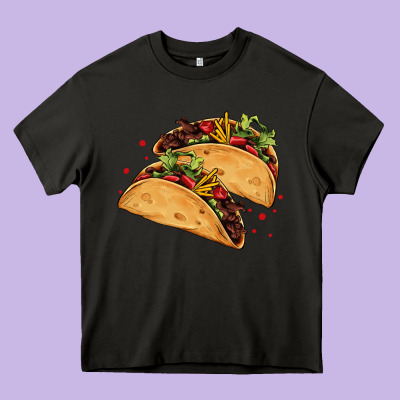 Mexican Taco's Heavy Core Tee Designed By Adodesignshop