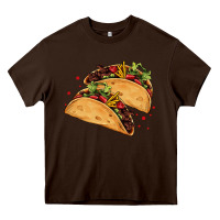 Chocolate Brown mexican taco's Heavy Core Tee - AdoDesignShop