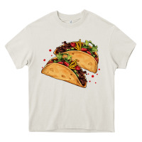 Cream mexican taco's Heavy Core Tee - AdoDesignShop