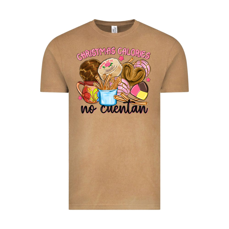 Christmas Calories No Cuentan Vintage Tee by MaliasSmallBusiness | Teevron