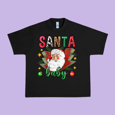 Santa Baby Christmas Urban Heavy Tee Designed By Nancycooperartshop