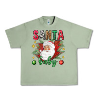 Oil Green Santa baby Christmas Urban Heavy Tee - NancyCooperArtShop