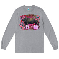 Heather Grey be mine black angus bull Long Sleeve Tee - RanaPortraitStore