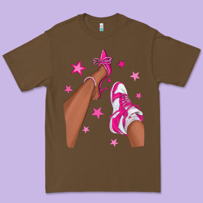 Afro Sneakers And Heels Premium Tee Designed By Nancycooperartshop