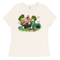 Bone easter truck with bunny Ladies Tee - AdoDesignShop