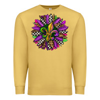 Antique Gold mardi gras sunflower Premium Sweatshirt - OliviaCreatesArt