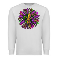 Dove Grey mardi gras sunflower Premium Sweatshirt - OliviaCreatesArt