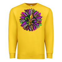 Lemon mardi gras sunflower Premium Sweatshirt - OliviaCreatesArt