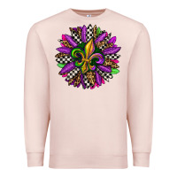 Pale Pink mardi gras sunflower Premium Sweatshirt - OliviaCreatesArt