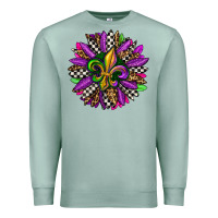 Seafoam mardi gras sunflower Premium Sweatshirt - OliviaCreatesArt