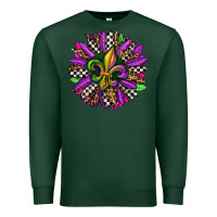 Sports Green mardi gras sunflower Premium Sweatshirt - OliviaCreatesArt