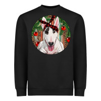 Black Christmas Bull Terrier Heavyweight Sweatshirt - RanaPortraitStore