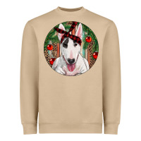 Mushroom Christmas Bull Terrier Heavyweight Sweatshirt - RanaPortraitStore