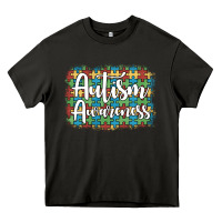 Asphalt autism awareness puzzle background Heavy Core Tee - Artiststas