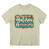 Mossy autism awareness puzzle background Heavy Core Tee - Artiststas