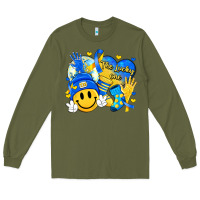 Army Green retro disco ball the lucky few smile face Long Sleeve Tee - Artiststas