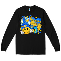 Black retro disco ball the lucky few smile face Long Sleeve Tee - Artiststas