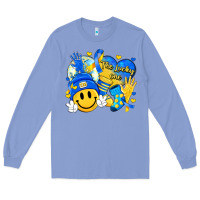 Colony Blue retro disco ball the lucky few smile face Long Sleeve Tee - Artiststas