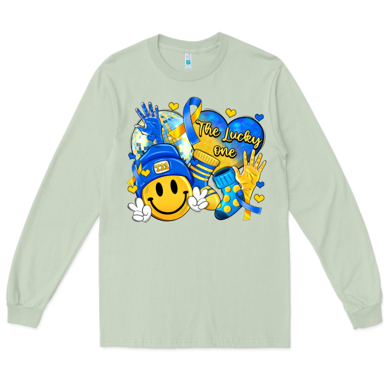 Retro Disco Ball The Lucky Few Smile Face Long Sleeve Tee by Artiststas | Teevron