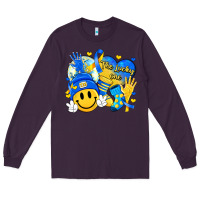 Plum retro disco ball the lucky few smile face Long Sleeve Tee - Artiststas