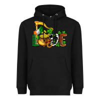 Black St. Patrick's Love and golds Heavyweight Hoodie - OliviaCreatesArt