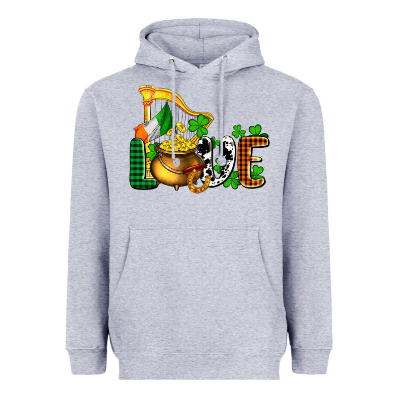 St. Patrick's Love And Golds Heavyweight Hoodie by OliviaCreatesArt | Teevron