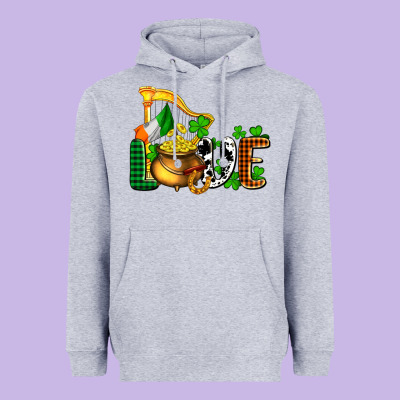 St. Patrick's Love And Golds Heavyweight Hoodie Designed By Oliviacreatesart