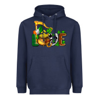 Navy St. Patrick's Love and golds Heavyweight Hoodie - OliviaCreatesArt