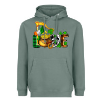 Sage St. Patrick's Love and golds Heavyweight Hoodie - OliviaCreatesArt