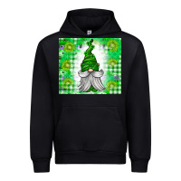 Black St. Patricks Day Gnome Urban Hoodie - CowhideDigitalArt